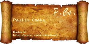 Paulin Cseke névjegykártya